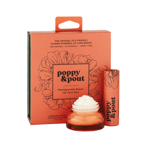 Poppy & Pout Lip Care Duo / Pomegranate Peach