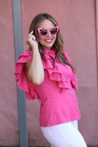 Make A Statement Ruffle Blouse *final sale*