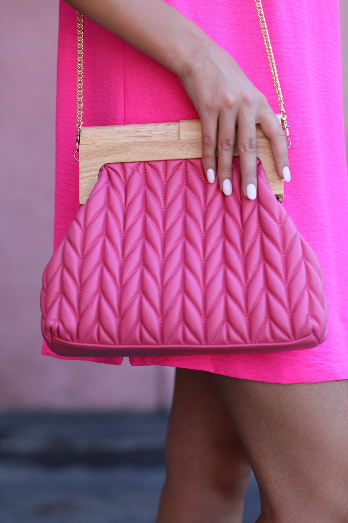 Jo Magenta Crossbody Clutch