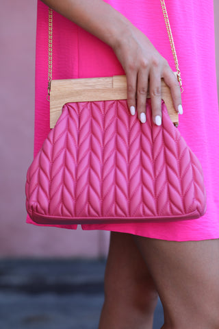 Jo Magenta Crossbody Clutch