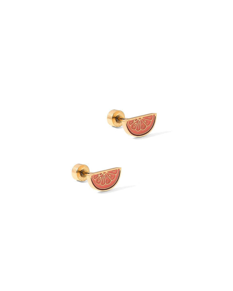 Linny Co. Orange Slice Stud Earrings