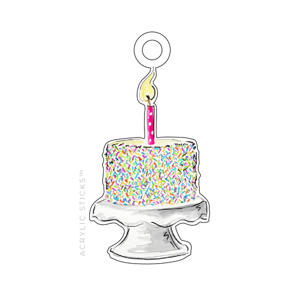 Confetti Cake Acrylic Gift Tag