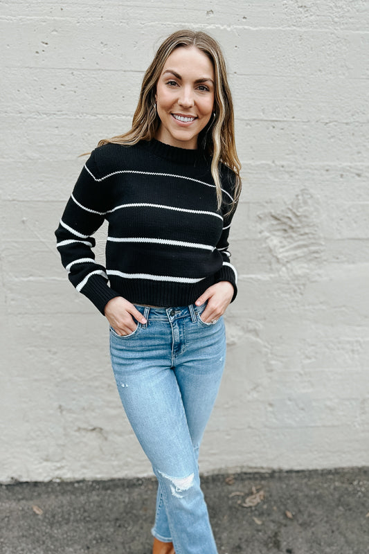 Milan Stripe Sweater / Black by Z Supply