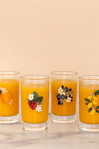 Berry & Citrus Mini Juice Glass Set of 4