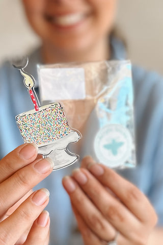Confetti Cake Acrylic Gift Tag