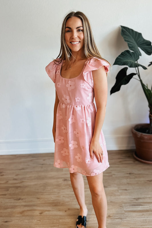 Flower Garden Organza Mini Dress