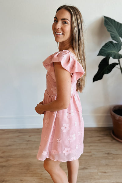 Flower Garden Organza Mini Dress