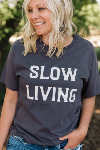 Slow Living Graphic Tee from Paper Farm Press