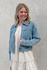 Zip Around Denim Jacket