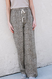 Jayne Drawstring Leopard Pants