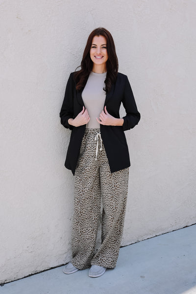 Jayne Drawstring Leopard Pants