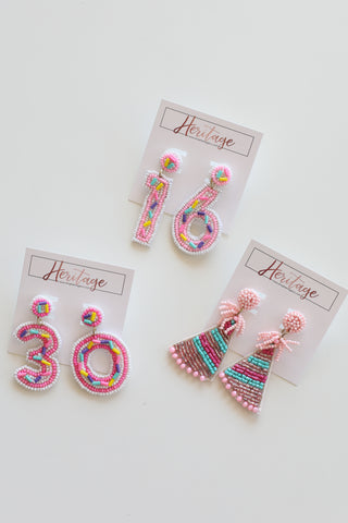 Birthday Seed Bead Earrings