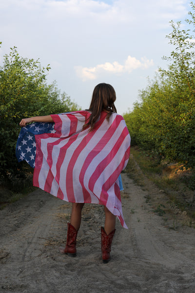 Americana Flag Summer Kimono