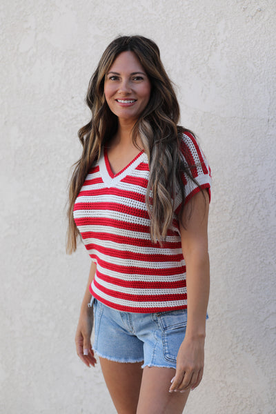 American Summer Crochet Knit Tank