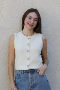 Liv Cream Cardi Vest