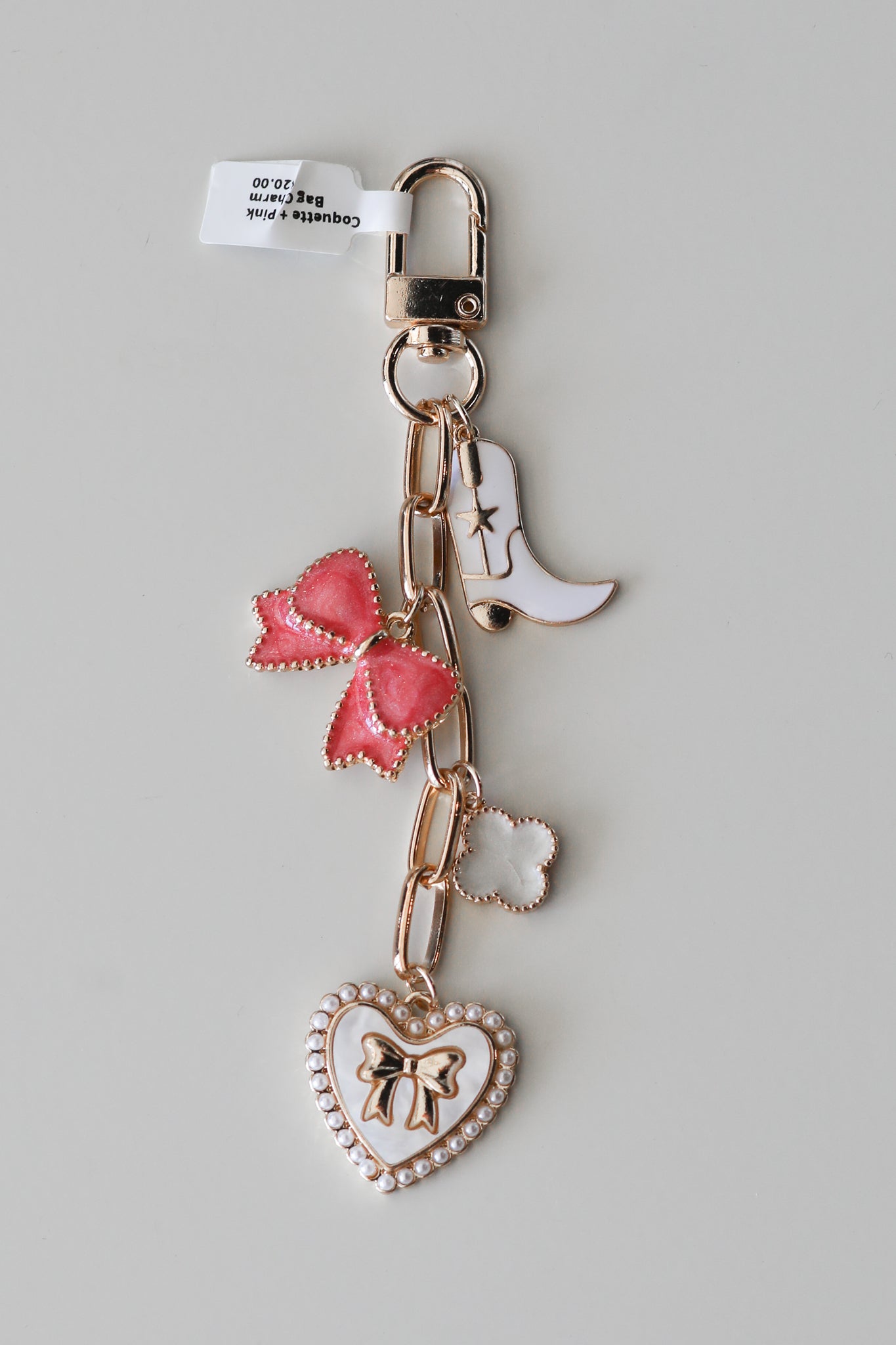 Coquette + Pink Bag Charm