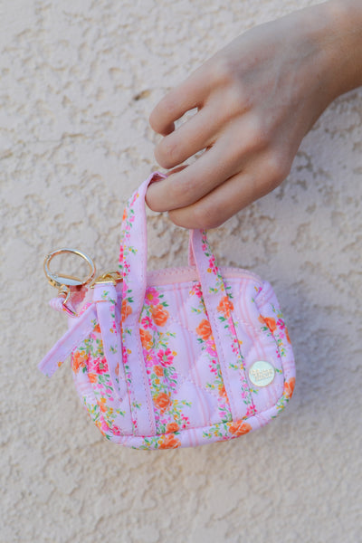 Itty Bitty Duffle Bag Charm / Petal Parade Pink