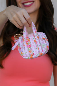 Itty Bitty Duffle Bag Charm / Petal Parade Pink