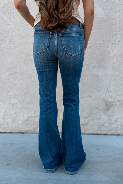 Judy Blue Roni Frayed Flares