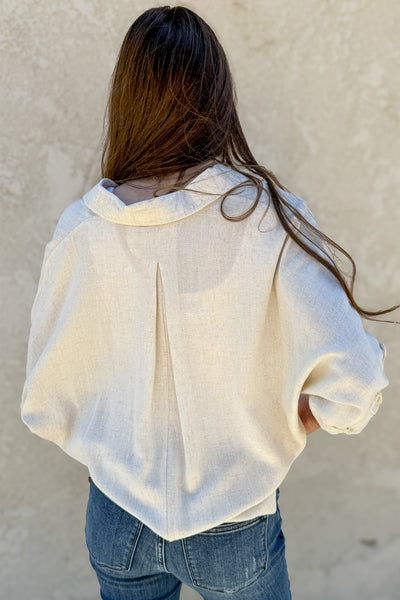 Diana Linen Dolman Blouse