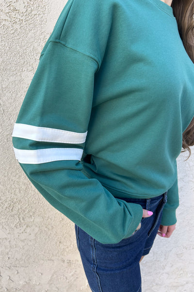 Varsity Striped Knit Pullover