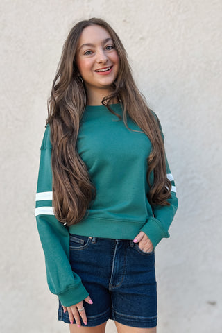 Varsity Striped Knit Pullover