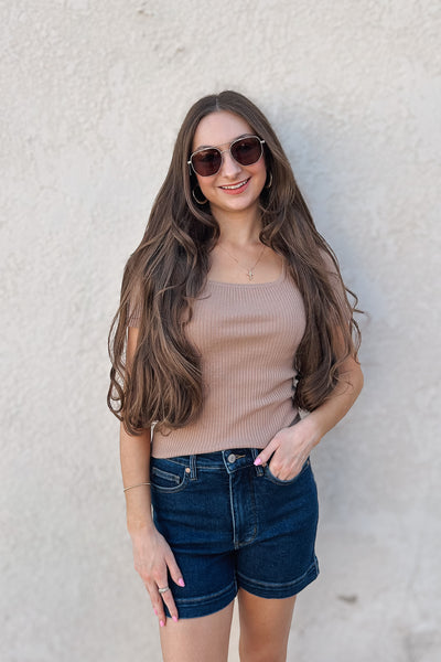Alyssa Square Neck Top / Latte
