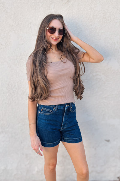 Alyssa Square Neck Top / Latte