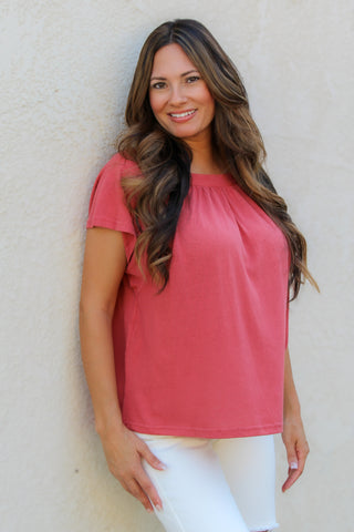 Sully Tie Top Blouse / Rose