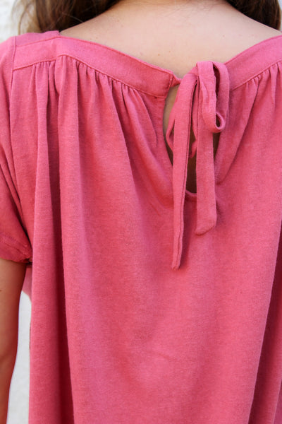 Sully Tie Top Blouse / Rose