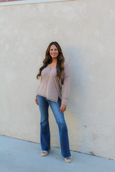 Sandstone Stitch Longsleeve Top