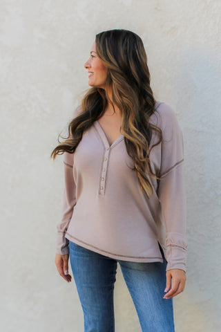 Sandstone Stitch Longsleeve Top