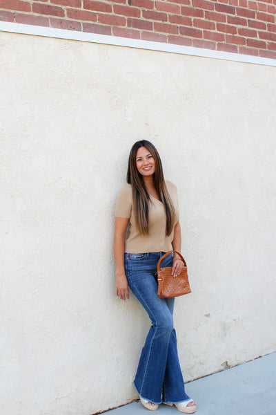 Sandy Nights Short Sleeve Cardigan Blouse