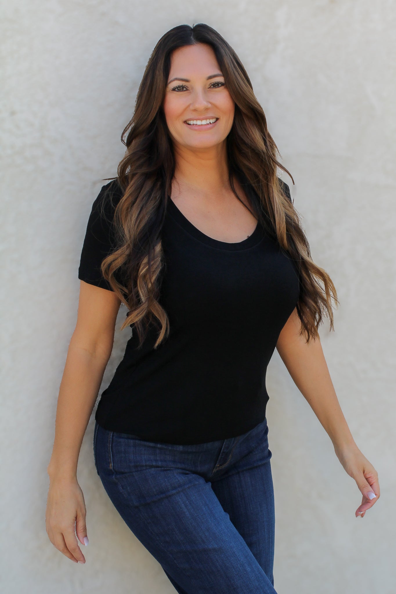 Basic Black Scoop Neck Top
