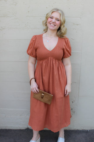 Sienna Textured Midi Dress