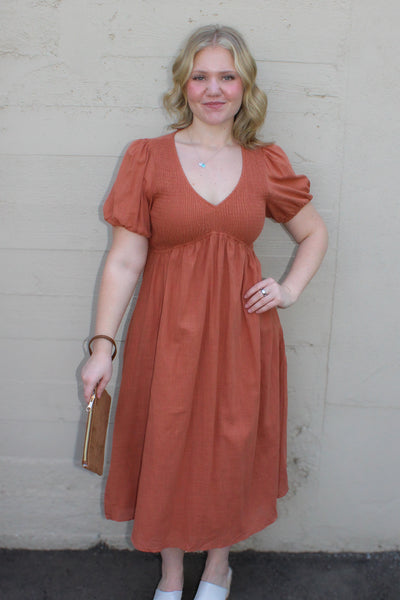 Sienna Textured Midi Dress