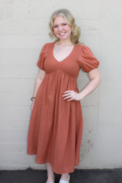 Sienna Textured Midi Dress