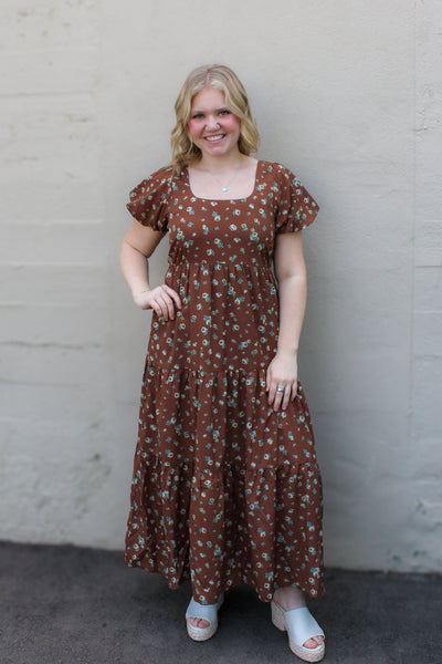 Calla Fall Floral Midi Dress