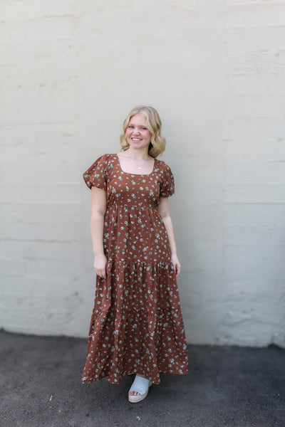 Calla Fall Floral Midi Dress