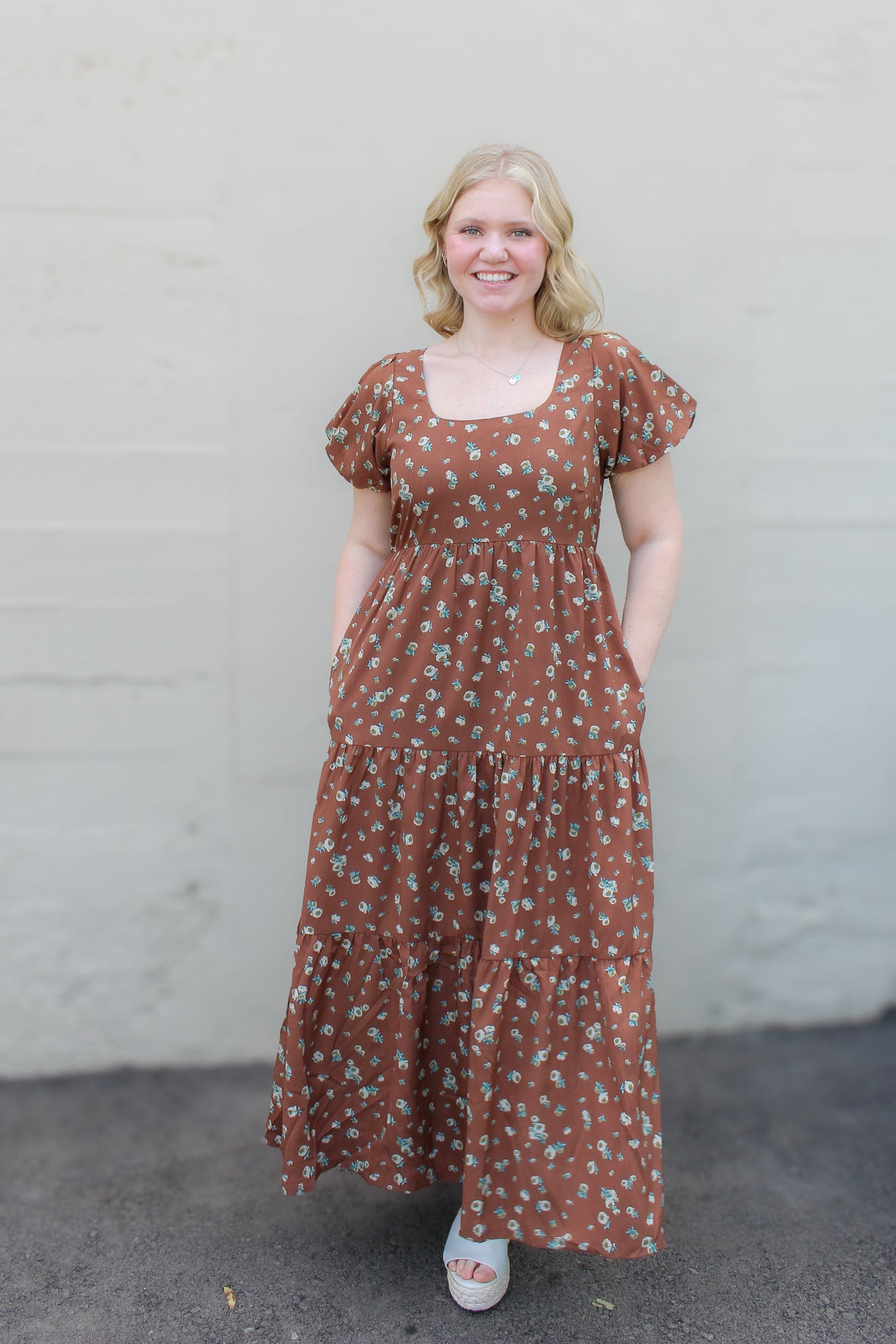Calla Fall Floral Midi Dress
