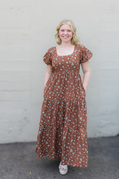 Calla Fall Floral Midi Dress