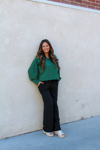 Free To Be Me Longsleeve Top / Green