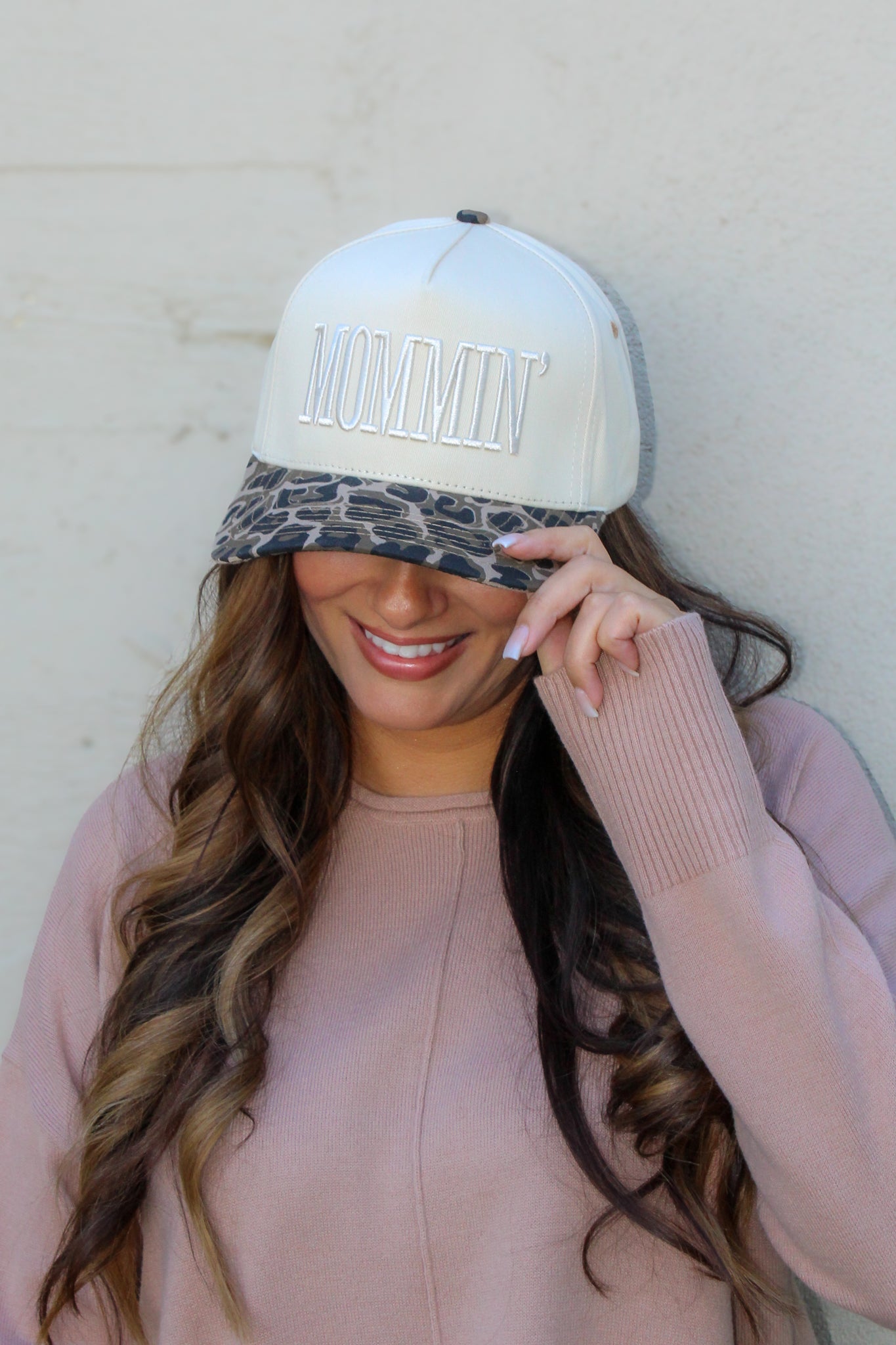 Mommin Leopard Trucker Hat