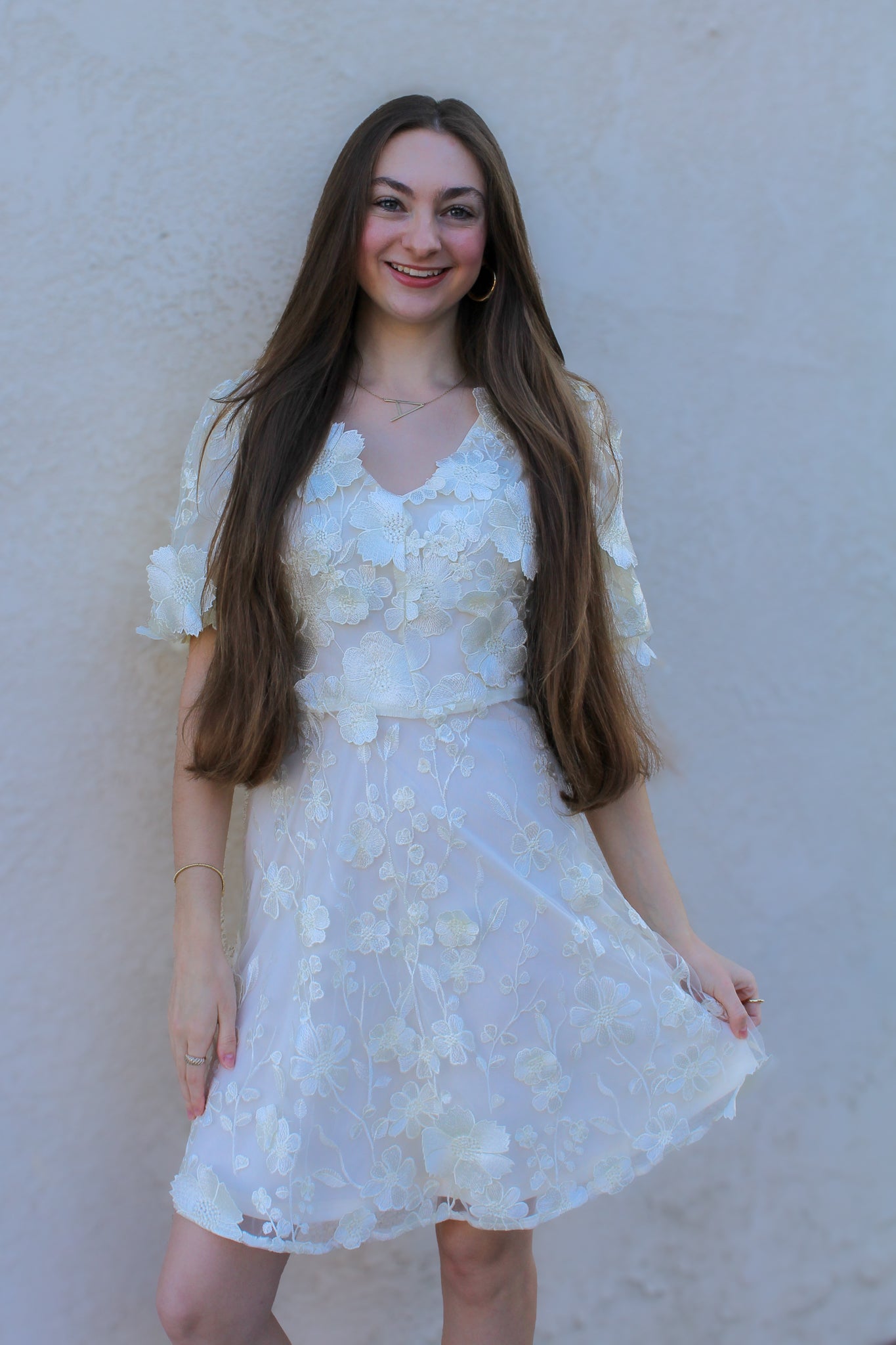 Actually Romantic Floral Lace Dress