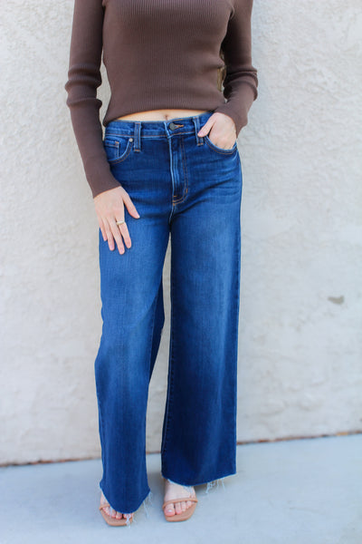 Just Black Denim Scissor Cut Wide Leg Jean