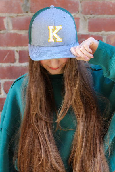 Richardson K Hat / Heather Grey and Dark Green