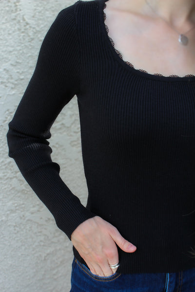 Onyx Ribbed Top