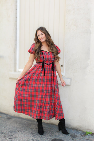 Pretty In Plaid Christmas Dress