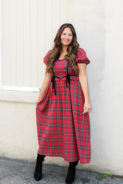 Pretty In Plaid Christmas Dress