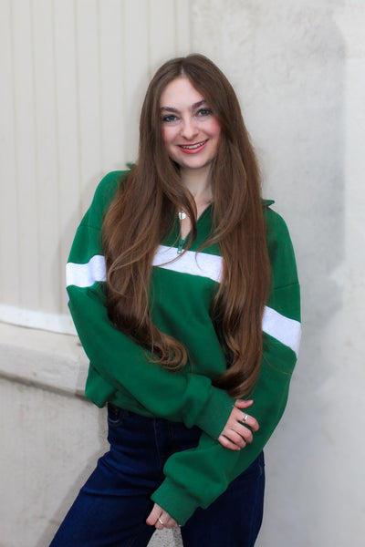 Two Ways Half Zip Collar Sweatshirt